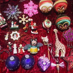 Magical whimsical Vintage Christmas Ornaments Lot